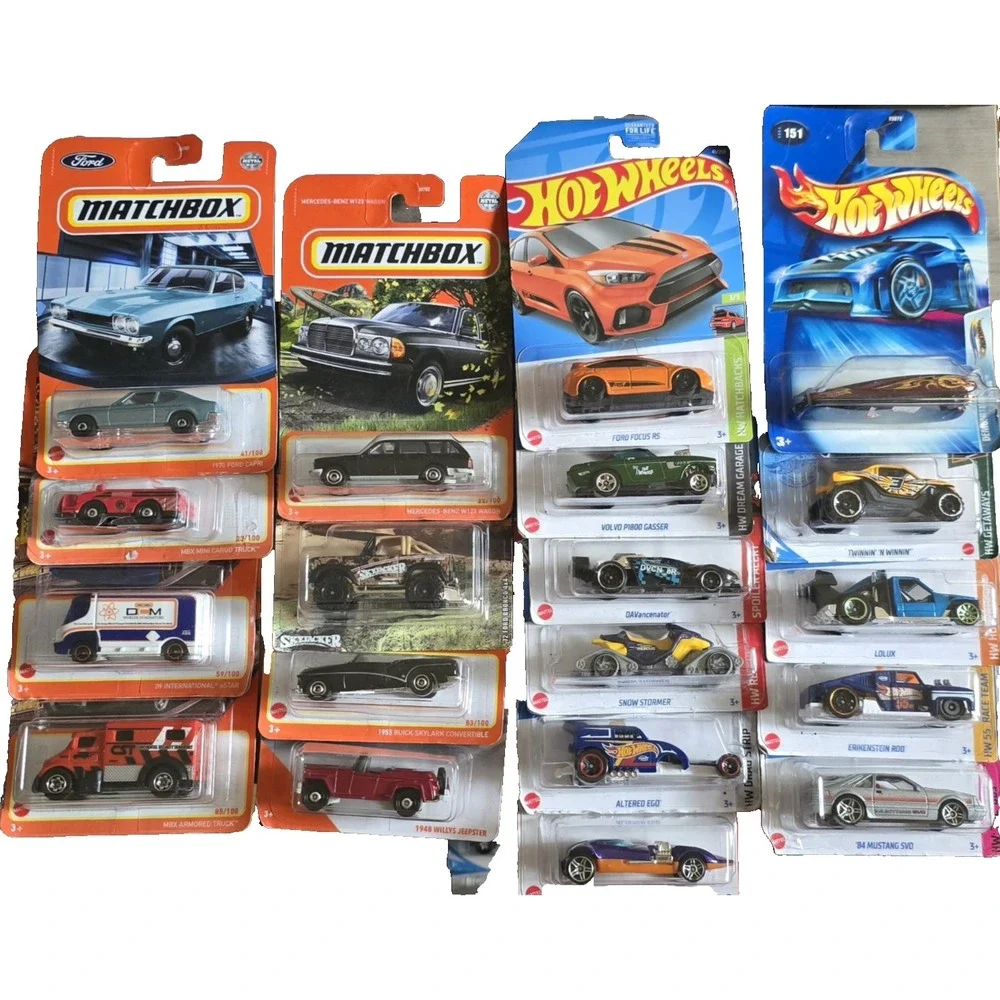Huge Lot Of 19 Hot Wheels Mbx Matchbox Ford Race Now/then 80s Volvo Jeep Buick